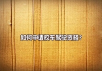 申請校車駕駛資格