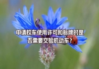 申請校車使用許可和標(biāo)牌時是否需要交驗機動車？